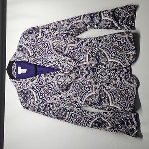 Chico's Paisley Lined Blazer/Suit Jacket